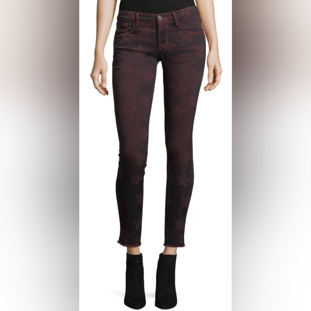 Etienne Marcel Denim Red Skinny with Stars Size 25